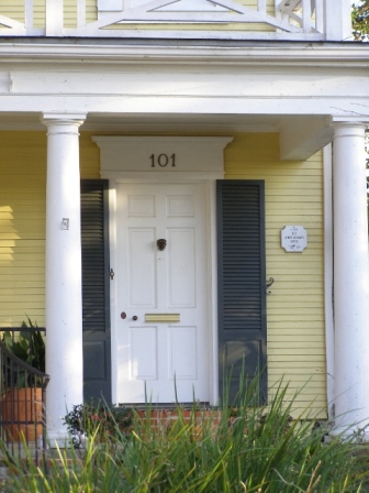 Front door at 101 Pithon